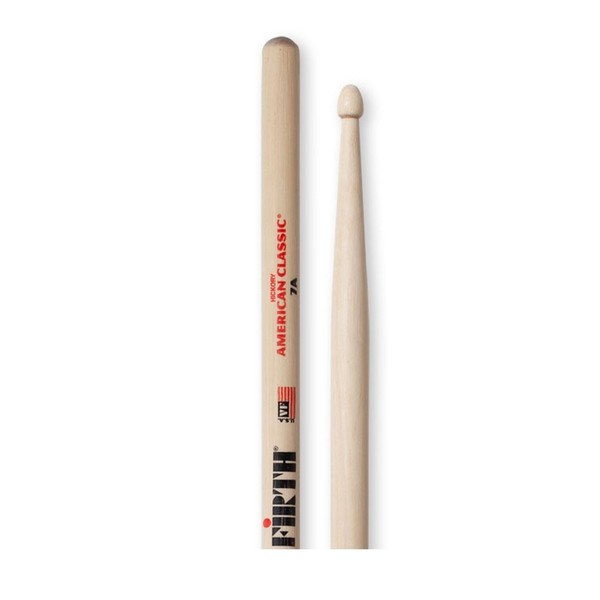 Vic Firth 7A Hickory Drumsticks, 8 Pair Value Bundle - Detail