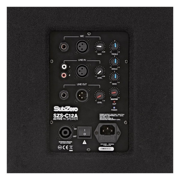 SubZero 700W 12" Active PA System with Stands and Mixer