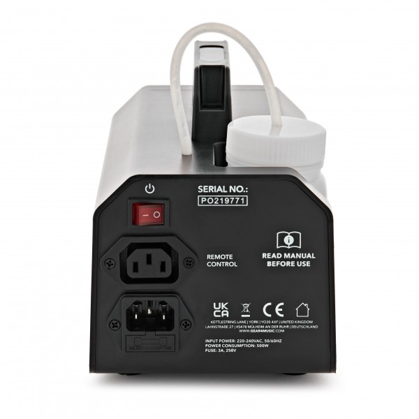 Fog Machine with LEDs & 1L Fog Fluid by Gear4music