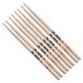 Vic Firth 5BN Nylon Tip Hickory Drumsticks, 4 Pair Value Bundle