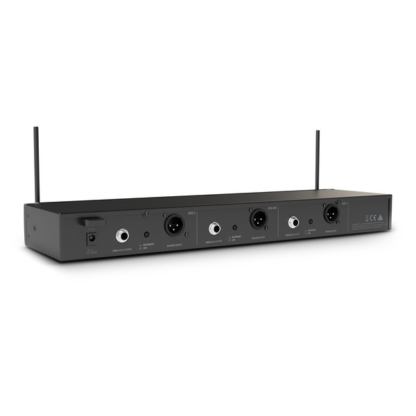 LD Systems U308 R2 Dual Wireless Receiver, Rear Angled Right