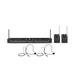 LD Systems U308 Dual Headset Wireless Microphone System, Full System