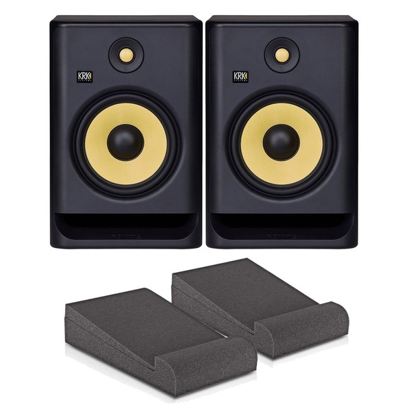 KRK ROKIT RP8 G4 Studio Monitors Pair with Isolation Pads