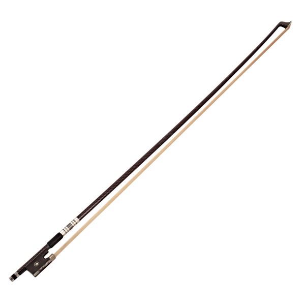Orchestra Carbon Fibre Weave Violin Bow 4/4, Black and Red