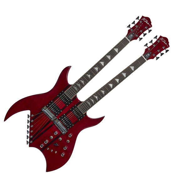 BC Rich B Legacy Doubleneck, Trans Red - front