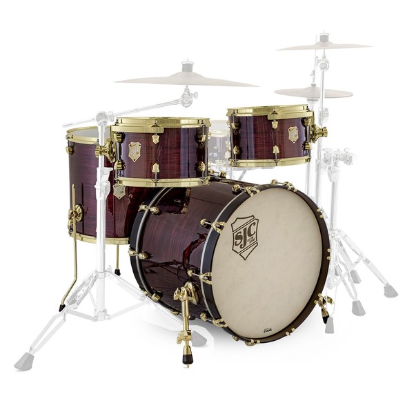 SJC Drums Providence 22" 4pc Shell Pack, Merlot Ripple