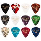 Fender 351 Shape Celluloid Medley Thin Picks, Pack of 12