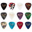Fender 351 Shape Celluloid Medley Heavy Picks, Pack of 12