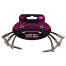 Ernie Ball P06221 6" Flat Ribbon Patch Cable, 3 Pack