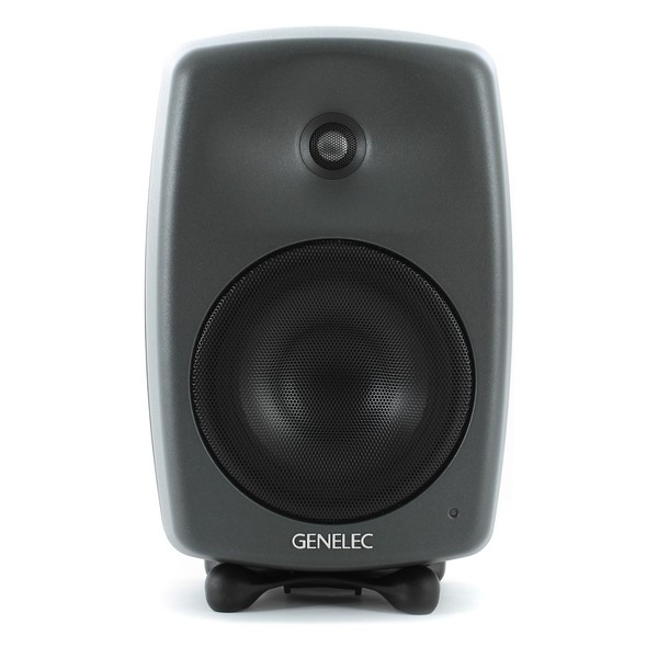 Genelec 8040B Bi-Amped Studio Monitor, Dark Grey (Pair) - front