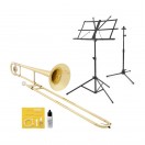 Elev Tenor-tr&aelig;kbasun i Bb + nybegynderpakke fra Gear4music