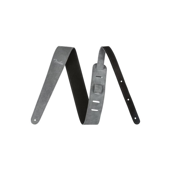 Fender Reversible 2" Suede Strap, Black/Gray reverse