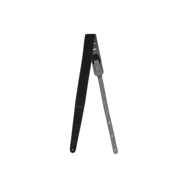 Fender Reversible 2" Suede Strap, Black/Gray side