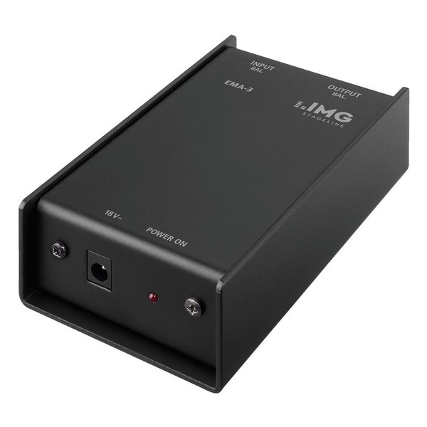 IMG Stageline EMA-3 48V Phantom Power Supply, Front Angled Right