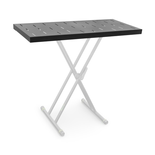 Gravity GKSRD1 Rapid Desk for X-Type Keyboard Stands, Preview on Stand Angled