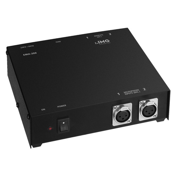 IMG Stageline EMA-200 48V Phantom Power Supply, Front Angled Left