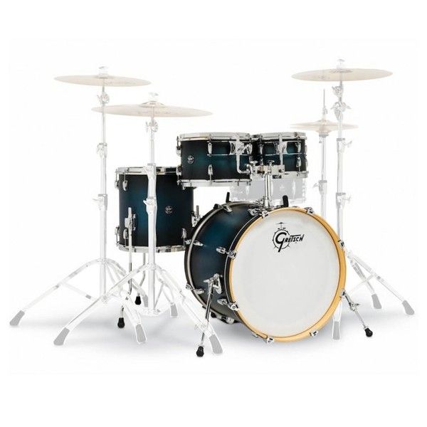 Gretsch Renown Maple 22'' 4pc Shell Pack, Satin Antique Blue Burst