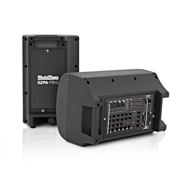 SubZero SZPA-P810 10" Bluetooth PA System with Mics and Stands