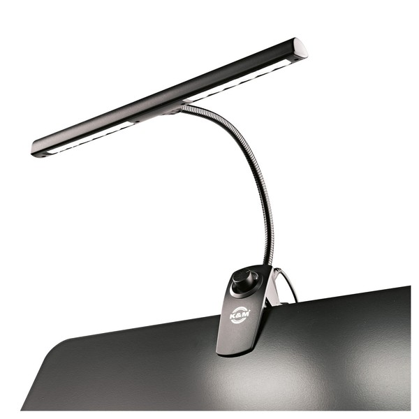 K&M 12295 Orchestra Music Stand Light, On