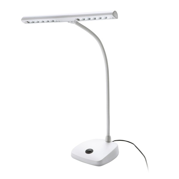 K&M 12297 LED Piano Lamp, White, Up