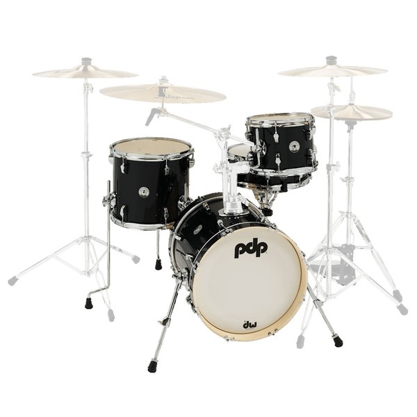 PDP by DW New Yorker 16'' 4pc Shell Pack, Black Onyx Sparkle