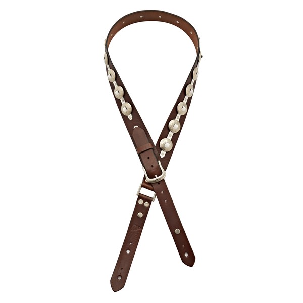 Bear Straps Concho Guitar Strap, Brown