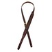 Bear Straps Slim Padded Guitar Strap, Brown w/ Brass Buckle