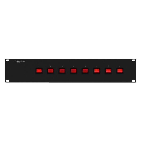Monacor MCS-180 Rack Mount Power Strip, Front