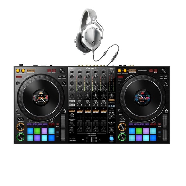 Pioneer DJ DDJ-1000 Rekordbox DJ Controller with V-Moda Headphones - Full Bundle