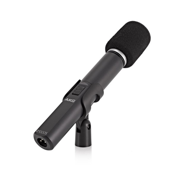 AKG C1000S MK IV Small Diaphragm Condenser Mic, Angled in Clip