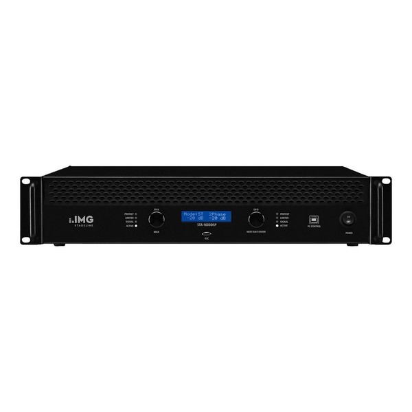 IMG Stageline STA-1600DSP Stereo PA Amplifier with DSP, Front