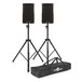 Cerwin-Vega CVE-12 12'' Active PA Speakers, Pair with Stands