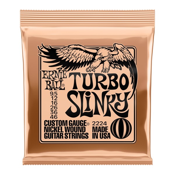 Ernie Ball Turbo Slinky Guitar Strings, 9.5-46 - front