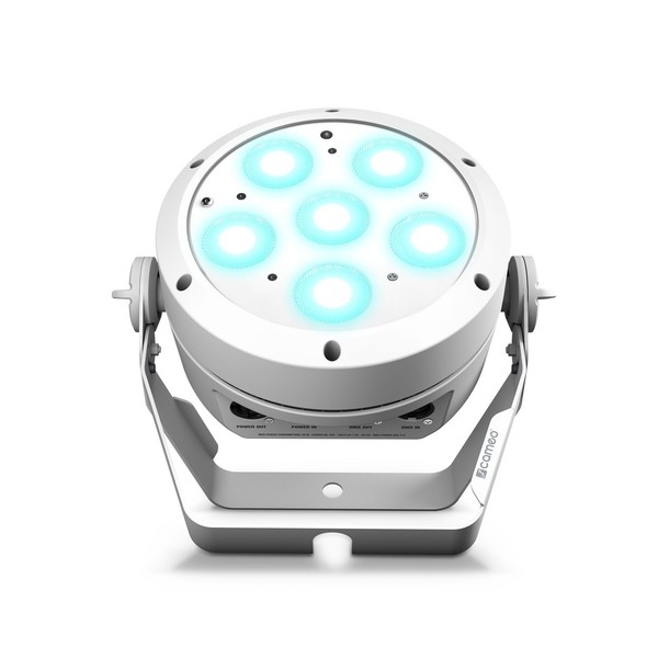 Cameo ROOT PAR 6 White 6 x 12 W RGBAW + UV LED Par, Front Titled Upwards