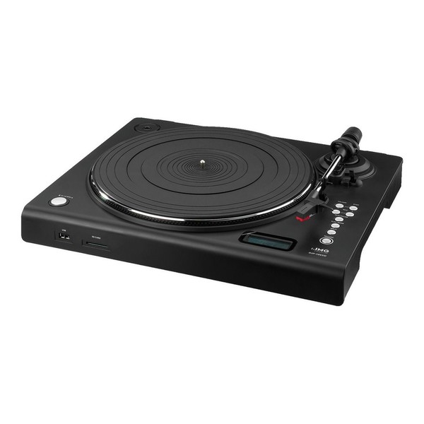 IMG Stageline DJP-106SD Stereo Hi-Fi Turntable, Full Angled View