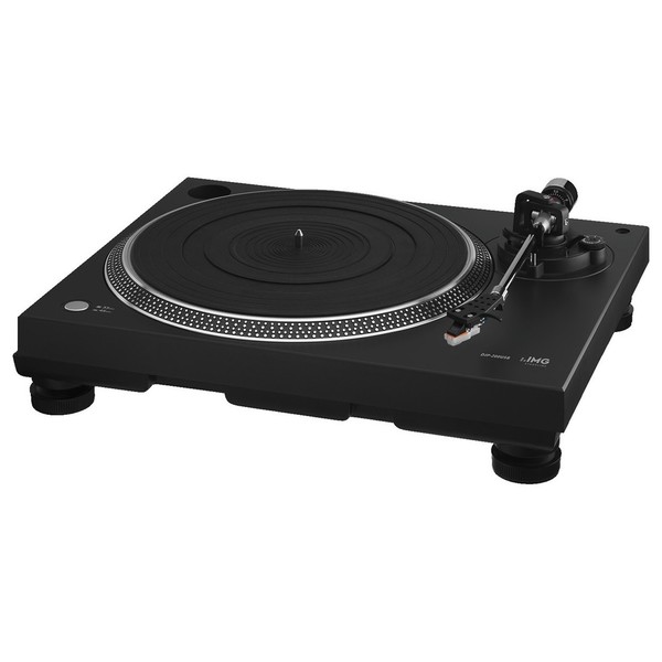 IMG Stageline DJP-200USB Stereo Hi-Fi Turntable w/ Phono Preamp - Angled