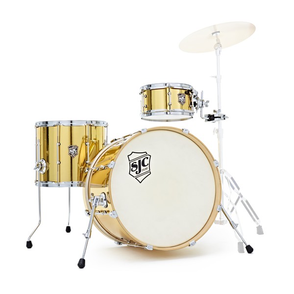 SJC Drums Busker DeVille 20'' 3pc, Mirror Brass Wrap