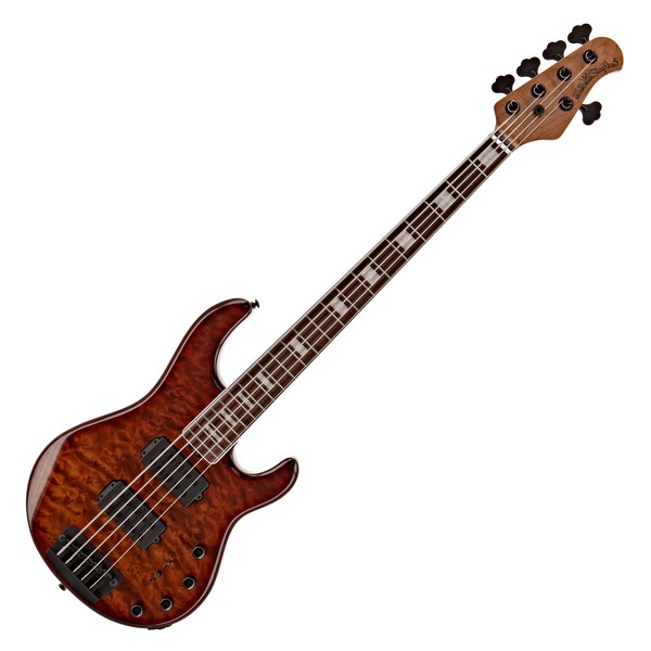 Music Man BFR StingRay 5 Bass HH, Giants Orange Quilt