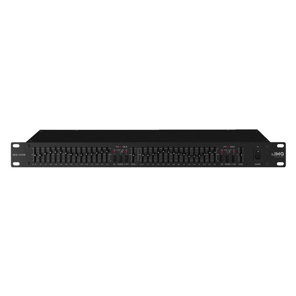 IMG Stageline MEQ-115/SW 2-Channel Graphic Equaliser, Front
