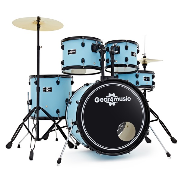 BDK-1 Fusion Drum Kit by Gear4music, Pastel Blue