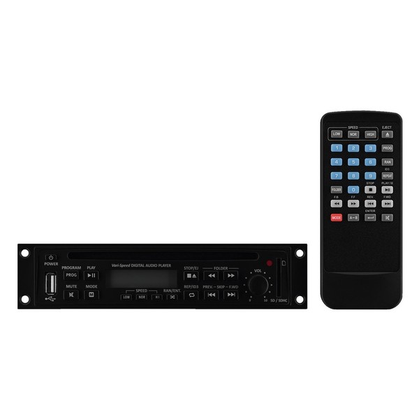 Monacor TXA-1802CD CD Player Insertion Module, Front with Remote