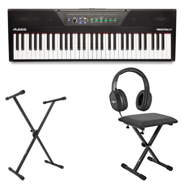 Alesis 61. apsvēruma digitālo klavieru komplektsAlesis 61. apsvēruma digitālo klavieru komplekts  