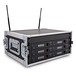 Trantec S5.5 Racked and Ready 6-Way Wireless Lapel Mic System, Receivers in Rack Front Angled Right