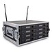 Trantec S5.5 Racked and Ready 8-Way Wireless Combo System, Receivers in Rack Front Angled Right