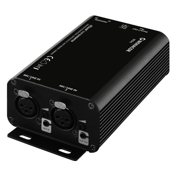 Monacor DTTA-2 Dante I/O Box, Rear Angled Right