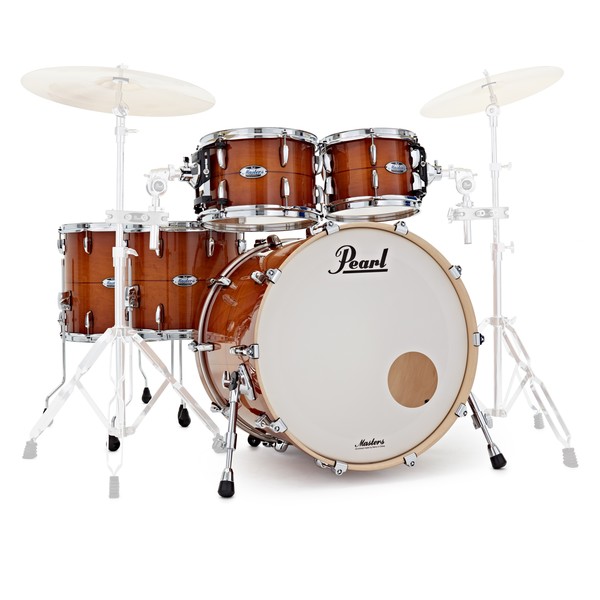 Pearl Masters MCT 22'' 5pc Shell Pack, Almond Red Stripe