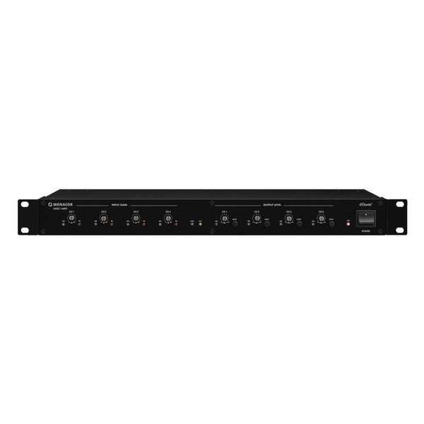 Monacor DADC-144DT 4-Channel Dante Transceiver, Front