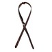 Bear Straps Slim Padded Guitar Strap, Brown w/ Nickel Buckle