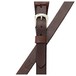 Bear Straps Slim Padded Guitar Strap, Brown w/ Nickel Buckle