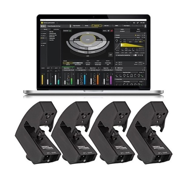 Sensory Percussion Drum Sensor Quad Kit with Software